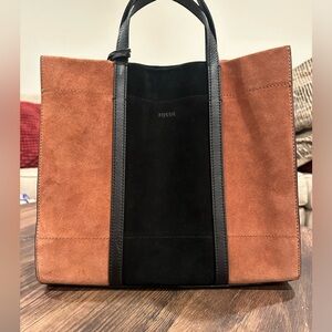 Fossil suede handbag